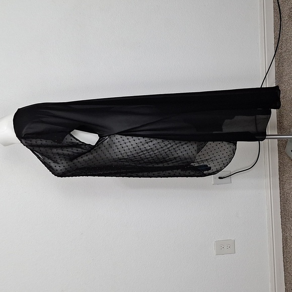 Cha Cha Vente Black Whimsigoth Sheer Swiss Dot High Low Witchy Dress Size 3X - Picture 9 of 12